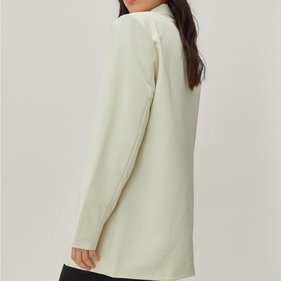 NWT Nasty Gal Oversized Single Breasted Blazer in Sage Size 6 - Picture 4 of 10